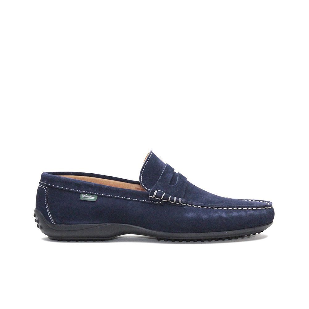 Mocassin Homme PARABOOT CABRIO Damier Velours Royal   Homme | EHA-3738929