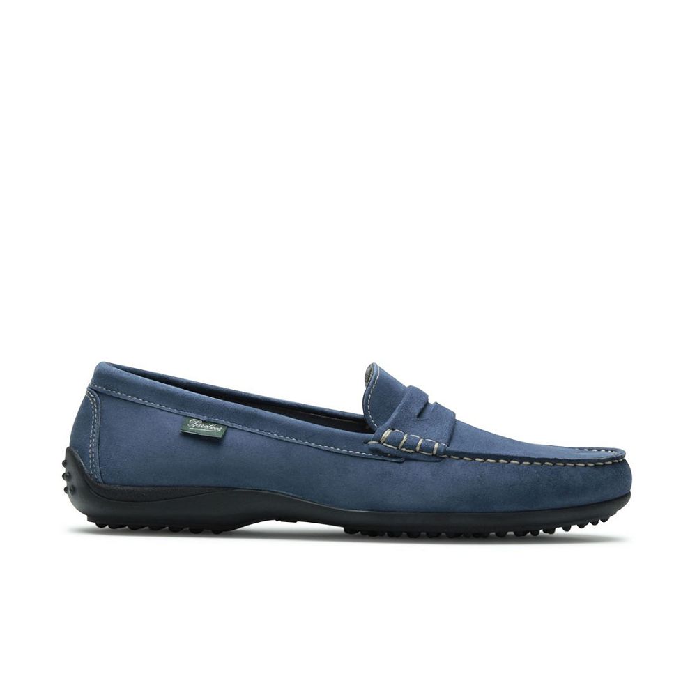 Mocassin Femme PARABOOT CORVETTE Dune Velours Bleu   Femme | LCD-1881972