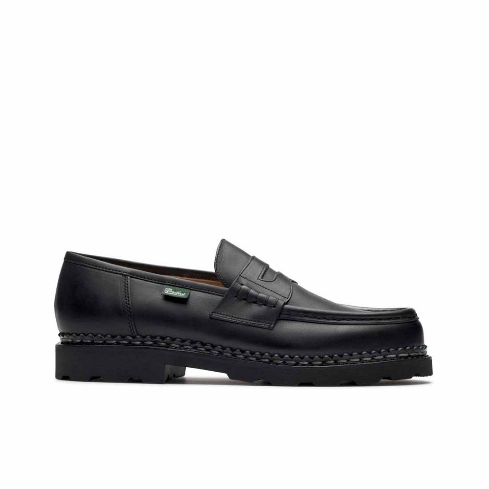 Mocassin Homme PARABOOT REIMS Marche Lisse Noir   Homme | KWK-2804306